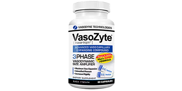 VasoZyte Review – Natural ED Support Supplement Bottle Image