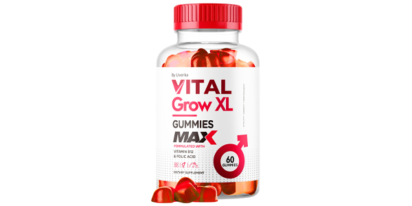 VitalGrowXL Gummies Review – Bottle Image Featuring Advanced Vitamin Formula
