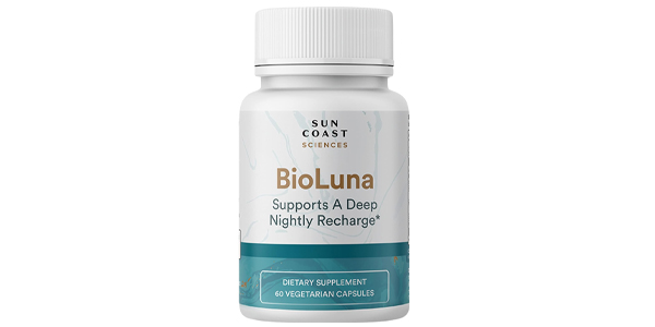 BioLuna Review – Natural Sleep Aid Supplement Bottle by Sun Coast Sciences