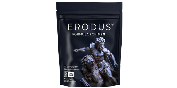 Erodus Review – Natural Testosterone Booster Supplement Bottle